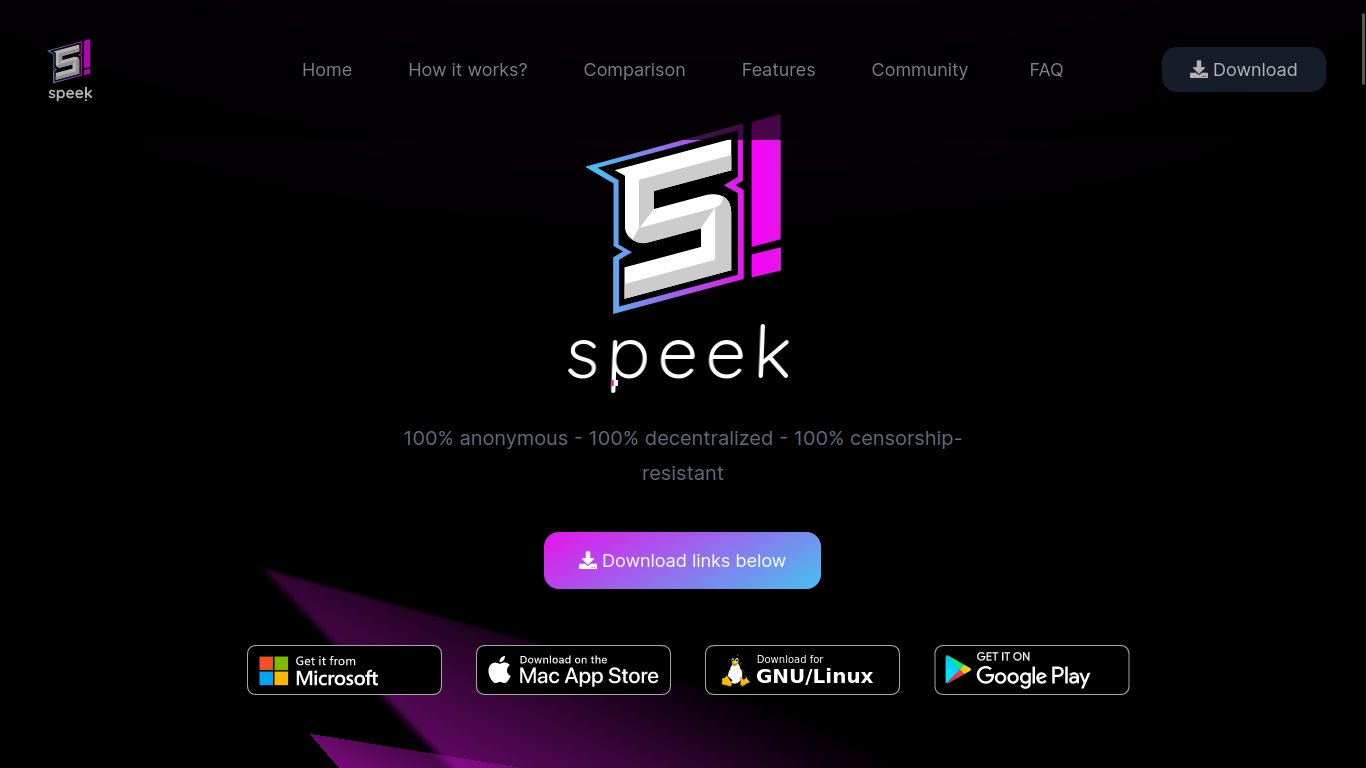 Speek! Una alternativa Open-Source descentralizada y más segura que WhatsApp.